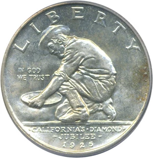 image for: 1925-S 50c California PCGS MS64