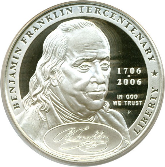 image for: 2006-P $1 Ben Franklin-Founding Father PCGS Proof 69 DCameo
