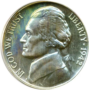 image for: 1942-P 5c Ty.2 - Silver PCGS Proof 65
