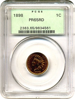 image for: 1898 1c PCGS Proof 65 RD