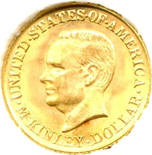image for: 1917 G$1 DGS MS63 McKinley Memorial