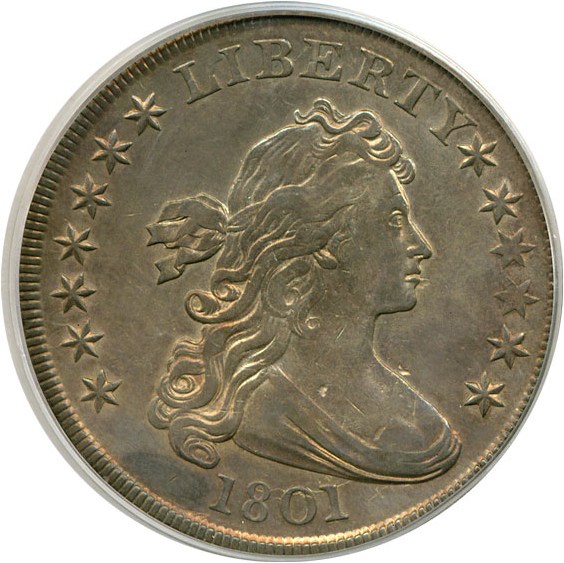 image for: 1801 $1  PCGS AU50 (B-1, BB-211)