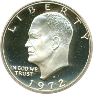 image for: 1972-S $1 Silver PCGS Proof 69 DCameo