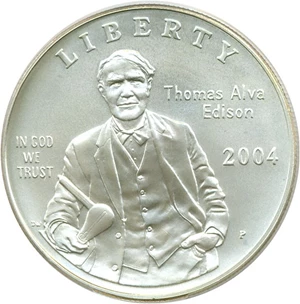 image for: 2004-P $1 Edison PCGS MS69