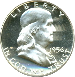image for: 1956 50c Type 2 PCGS Proof 68 Cameo