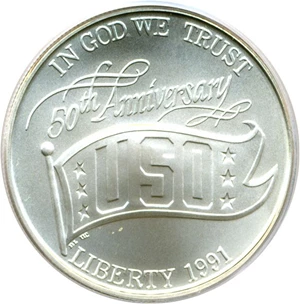 image for: 1991-D $1 USO PCGS MS69