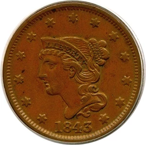image for: 1843 1c Petite-Small Letters PCGS XF45