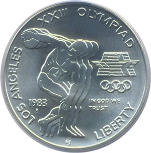 image for: 1983-P $1 Olympic PCGS MS69