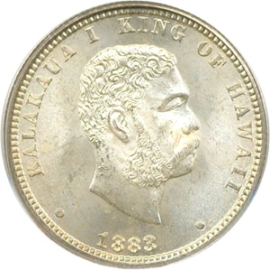 image for: 1883 25c Hawaii PCGS MS66