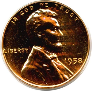 image for: 1958 1c PCGS Proof 65 RD