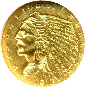 image for: 1913 $2 1/2 NGC MS61
