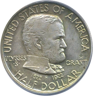 image for: 1922 50c Grant w/Star PCGS MS62