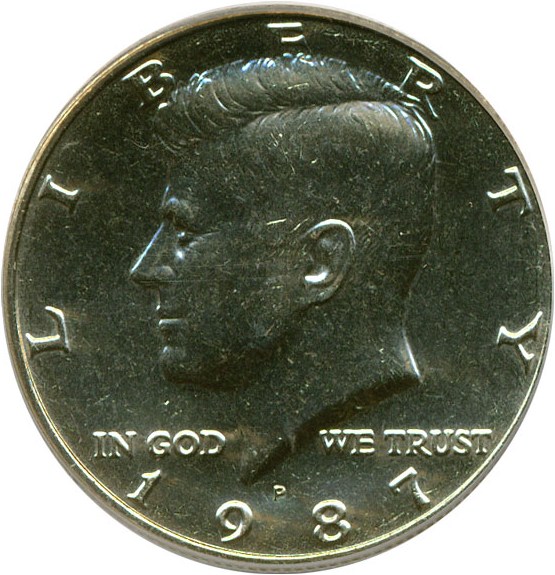 image for: 1987-P 50c  PCGS MS65 