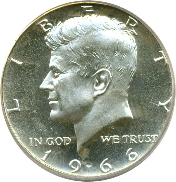 image for: 1966 50c SMS PCGS MS66 Cameo