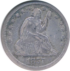 image for: 1857 25c NGC VF30