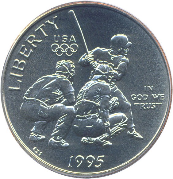 image for: 1995-S 50c Olympic Baseball PCGS MS69 