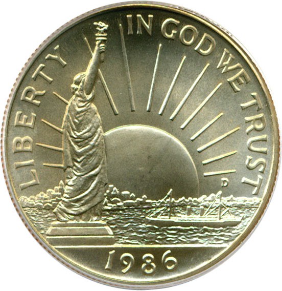 image for: 1986-D 50c Statue Liberty PCGS MS69 