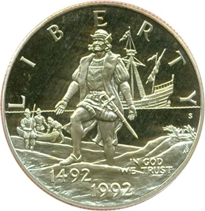image for: 1992-S 50c Columbus PCGS Proof 69 DCameo
