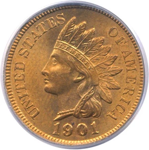 image for: 1901 1c PCGS MS64 RD