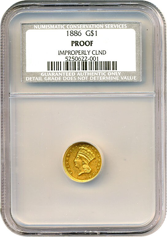 image for: 1886 G$1  NCS Proof (Improperly Cleaned)