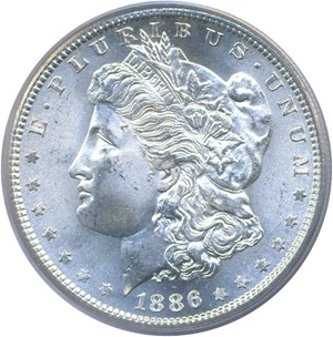image for: 1886-S $1 PCGS MS65