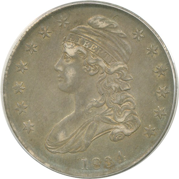 image for: 1834 50c Small Date Sm Let PCGS XF45