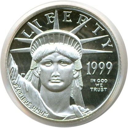 image for: 1999-W $10 Platinum Eagle PCGS Proof 69 DCameo