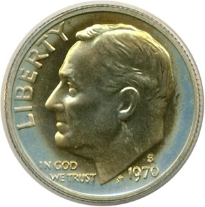 image for: 1970-S 10c ANACS Proof 68