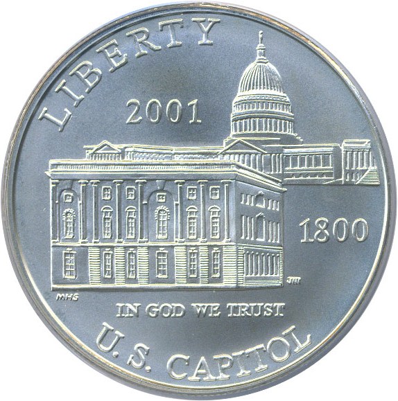 image for: 2001-P $1 Capitol Visitors Center PCGS MS69 