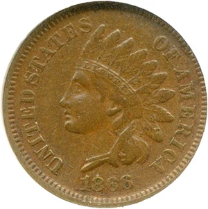 image for: 1866 1c NGC XF40 BN