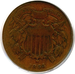 image for: 1864 2c Small Motto PCGS VG-8