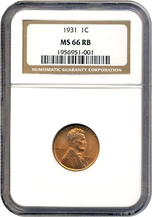 image for: 1931 1c NGC MS66 RB