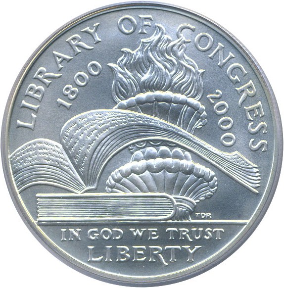 image for: 2000-P $1 Library of Congress PCGS MS69 
