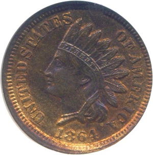 image for: 1864 1c Bronze NGC MS65 RB