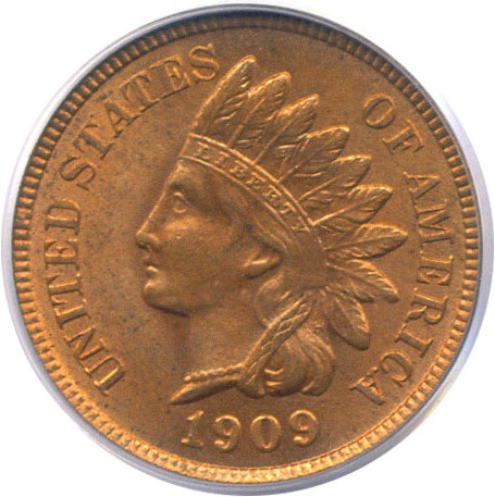 image for: 1909 1c Indian PCGS MS64 RD