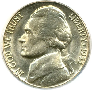 image for: 1955-D/S 5c PCGS MS65