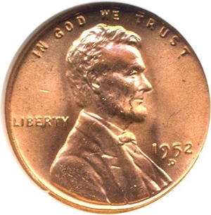 image for: 1952-D 1c NGC MS66 RD