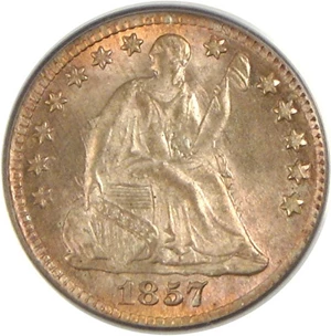 image for: 1857 H10c PCGS/CAC MS66