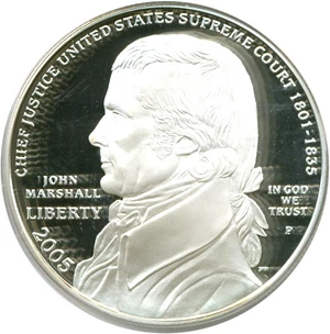 image for: 2005-P $1 Marshall PCGS Proof 69 DCameo