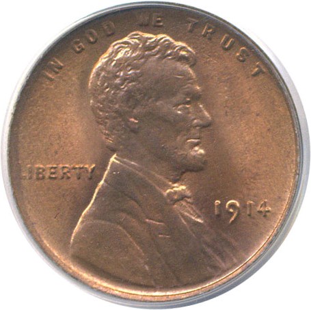 image for: 1914 1c  PCGS MS65 RD