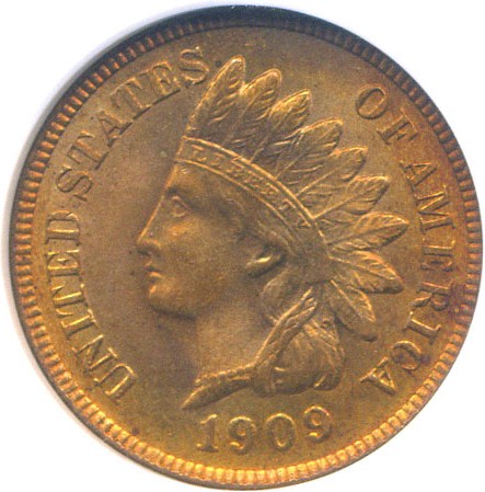 image for: 1909 1c Indian NGC MS65 RD