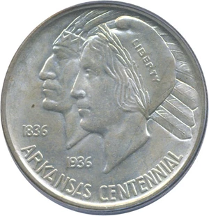 image for: 1938-D 50c Arkansas PCGS MS65