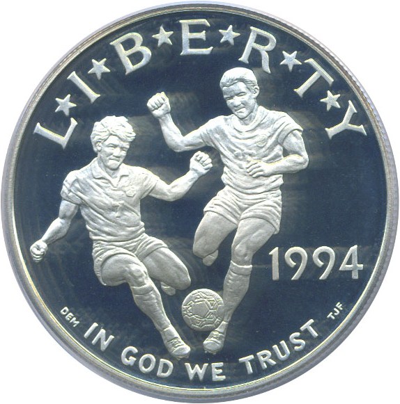 image for: 1994-S $1 World Cup PCGS Proof 69 DCameo