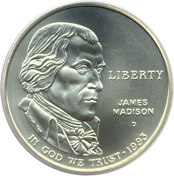 image for: 1993-D $1 Madison PCGS MS69 