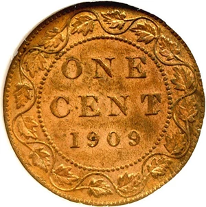 image for: Canada: 1909 1c DGS MS60 RB (Lightly Cleaned)
