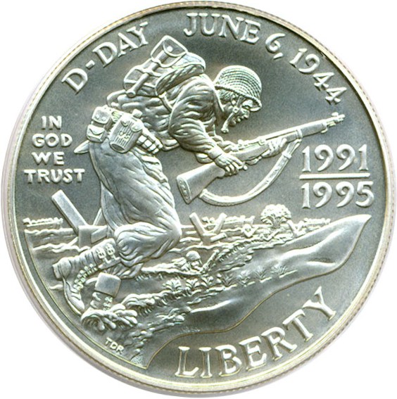 image for: 1991-95-D $1 W.W. II PCGS MS69 