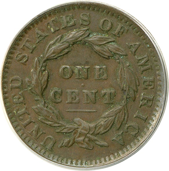image for: 1834 1c Large 8 Lg St Med Lt PCGS XF45 
