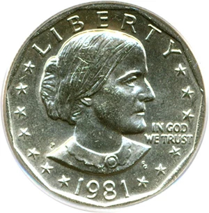 image for: 1981-P SBA$ PCGS MS64