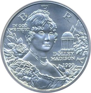 image for: 1999-P $1 Dolley Madison PCGS MS69