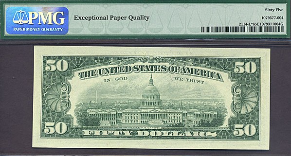 image for: Fr.2114L 1969 $50  PMG Gem CU65 EPQ [L00137632] *Star*